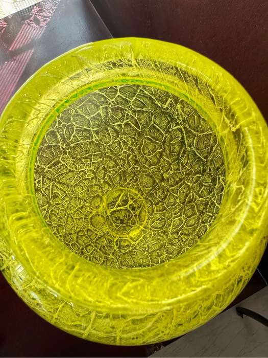 Uranium glass vase