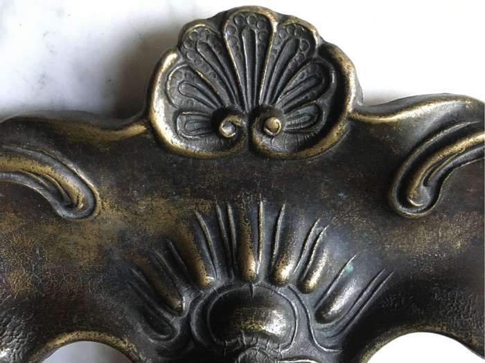 Art Nouveau bronze inkstand