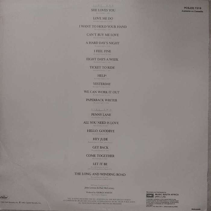 The Beatles: 20 Greatest Hits.  L.P