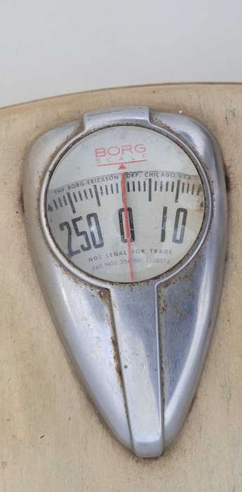 Vintage 250 Lbs BORG-ERRICKSON Bathroom Scale (Working)