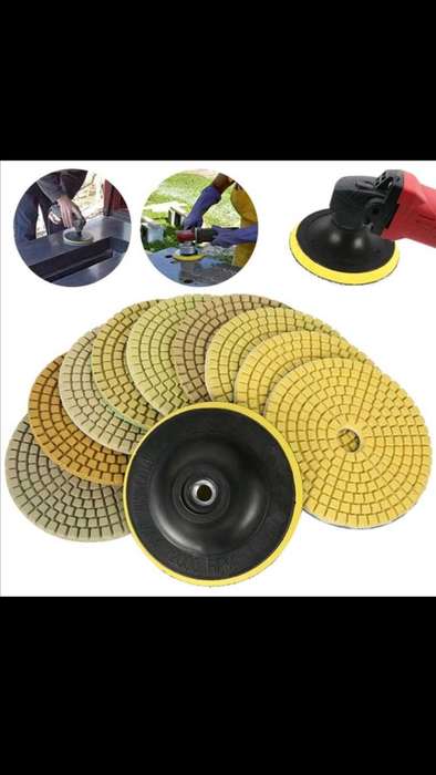 10pcs 4 Inch Diamond Polishing Pads Set Polishing Pad Kit 50*2/100/200/400/800/1500/3000/6000 grit