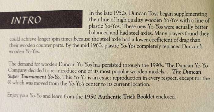 ORIGINAL 1955 DUNCAN SUPER YOYO WITH TRICK BOOK +++
