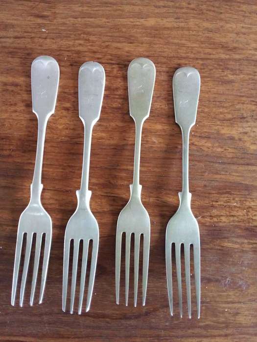 Sterling silver forks x 4