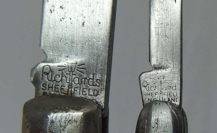 Two vintage folding pocket knives by Richards of Sheffield England