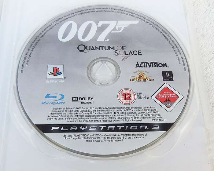 PLAYSTATION 3 GAME - 007 QUANTUM OF SOLACE