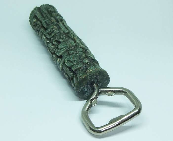 Vintage Bottle Opener with Aztec Motif