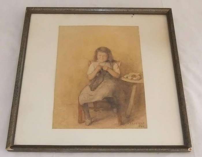 An original watercolour painting by Dutch artist Jaacob Taanman ( 1836 - 1923 )