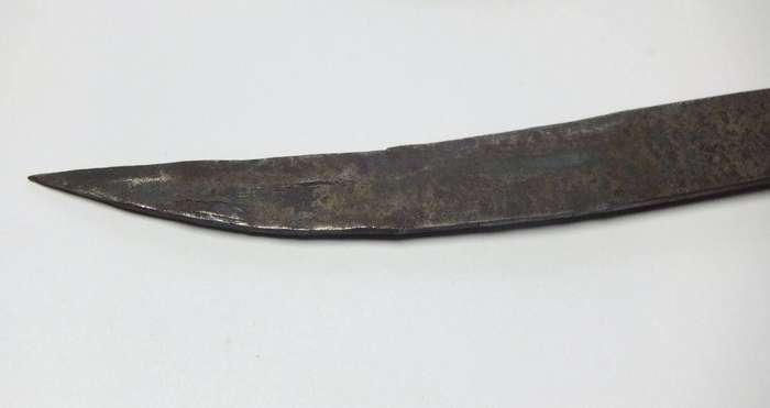 A large vintage Turkish dagger with detailed sheath in display condition