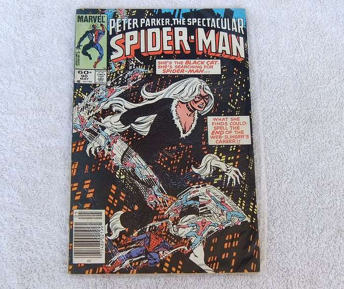 1984 MARVEL - PETER PARKER , THE SPECTACULAR SPIDER-MAN #90 ( BLACK CAT )