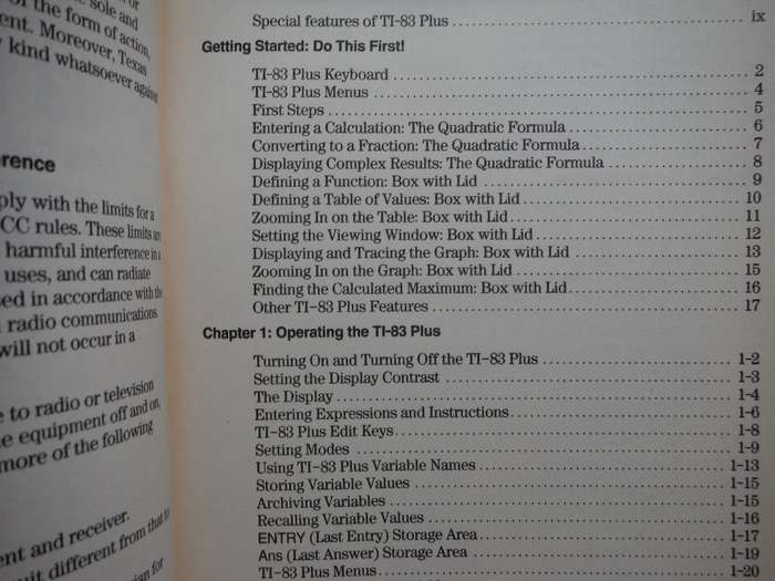 Texas Instruments : TI-83 Plus Graphing Calculator Guidebook - Paperback