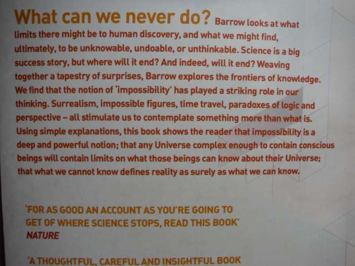Impossibility : The Limits of Science and the Science of Limits - Paperback