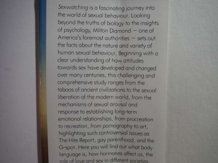 The World of Sexual Behavior : Sexwatching - Hardcover - Milton Diamond - 1984