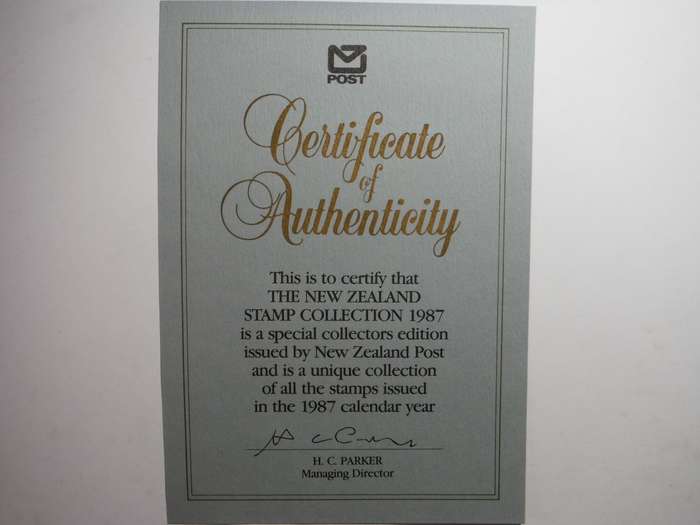 The New Zealand Stamp Collection 1987 - Hardcover with Slipcover and all Stamps Intact
