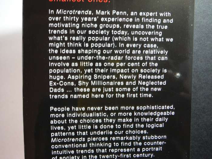 Microtrends : The Small Forces Behind Today's Big Changes - Hardcover - Mark J. Penn