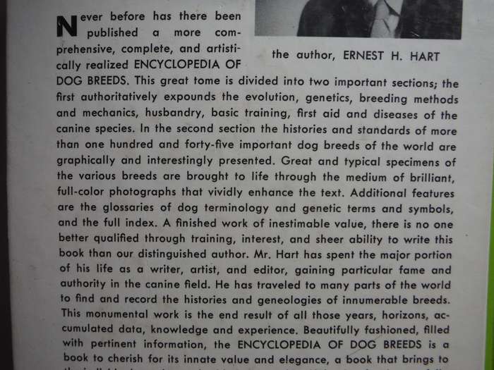 Encyclopedia of Dog Breeds - Hardcover - Ernest H. Hart - 1968