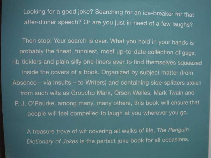 The Penguin Dictionary of Jokes - Paperback - Compiled by Fred Metcalf