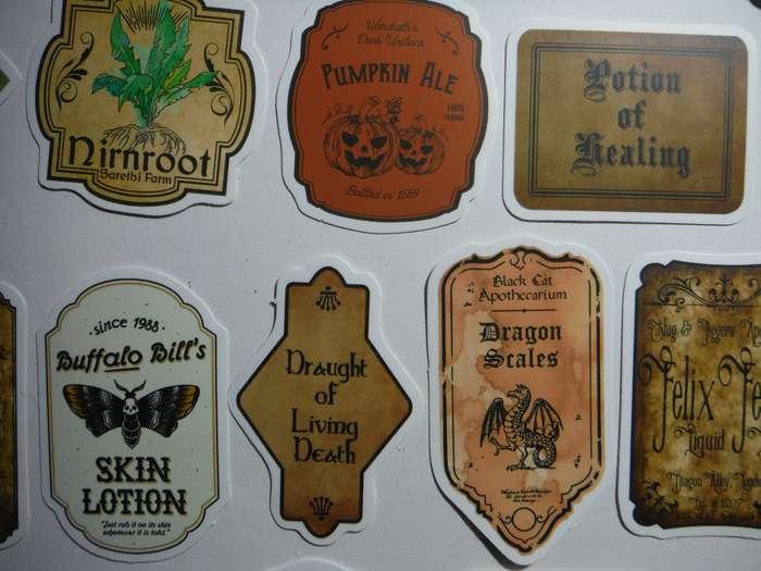 Witchy Potion Label Stickers - 50 Pcs - Lot 1