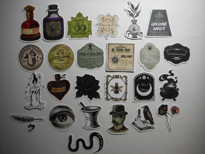 Witchy Potion Label Stickers - 50 Pcs - Lot 2