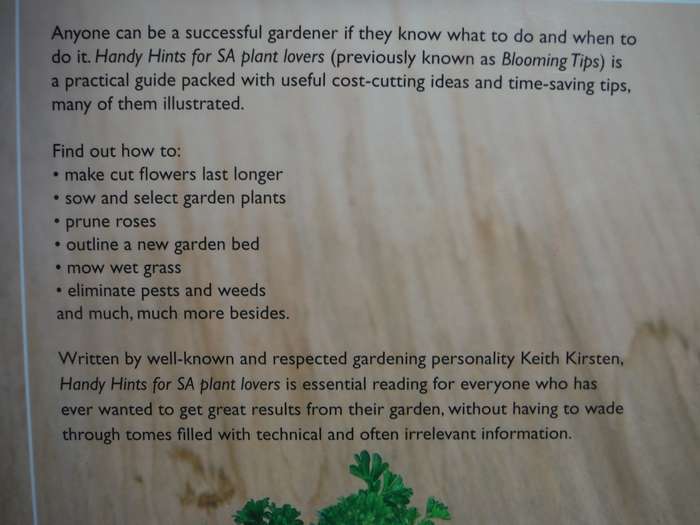 Handy Hints for SA Plant Lovers : Keith Kirsten's Blooming Tips - Hardcover