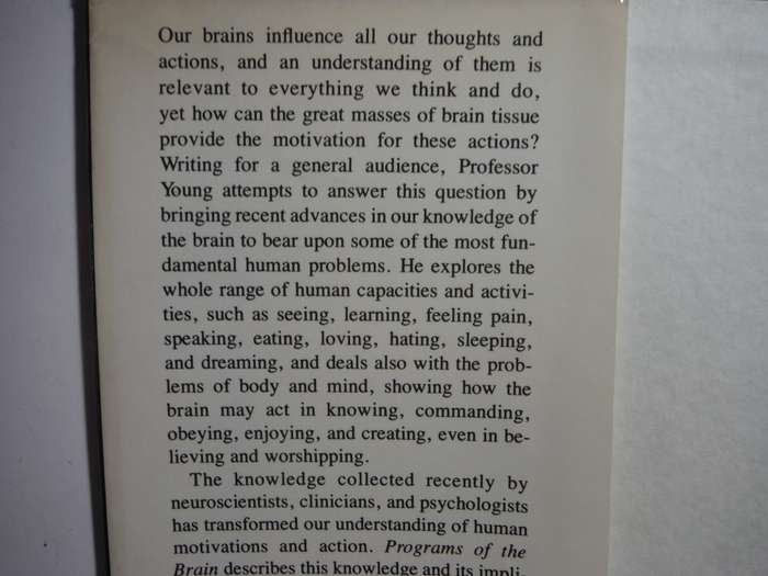 Programs of the Brain - Hardcover - J.Z. Young