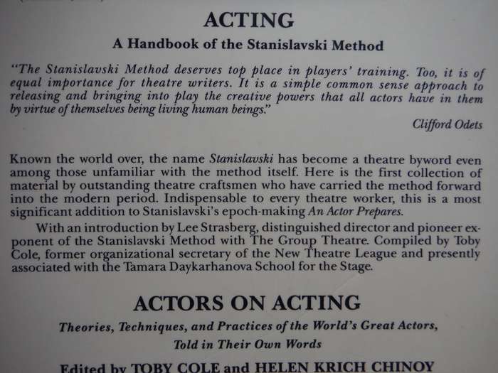Acting : A Handbook of the Stanislavski Method - Paperback - Toby Cole