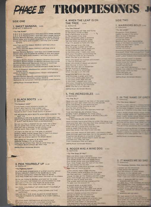 PHASE III TROOPIESONGS- JOHN EDMOND (LP VINYL)