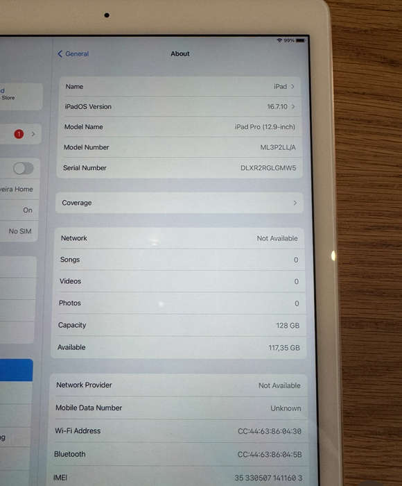 IPAD PRO 12.9 1st GEN 128GB, WIFI / CELLULAR GOLD