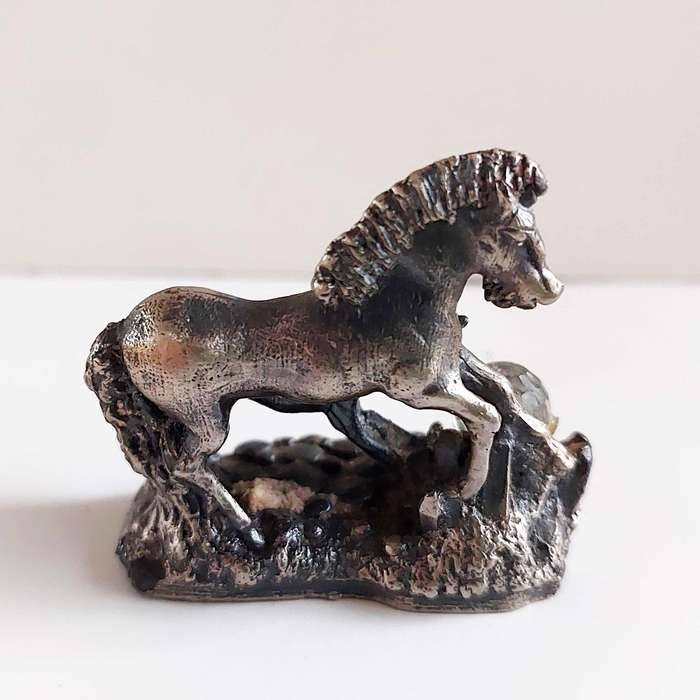 Vintage 80s pewter Unicorns of Freedom