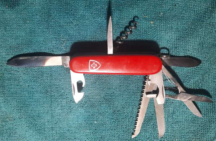 Victorinox - Swiss Army Knife Victoria 91 mm Name unknown Rare 5 grooved cork screw
