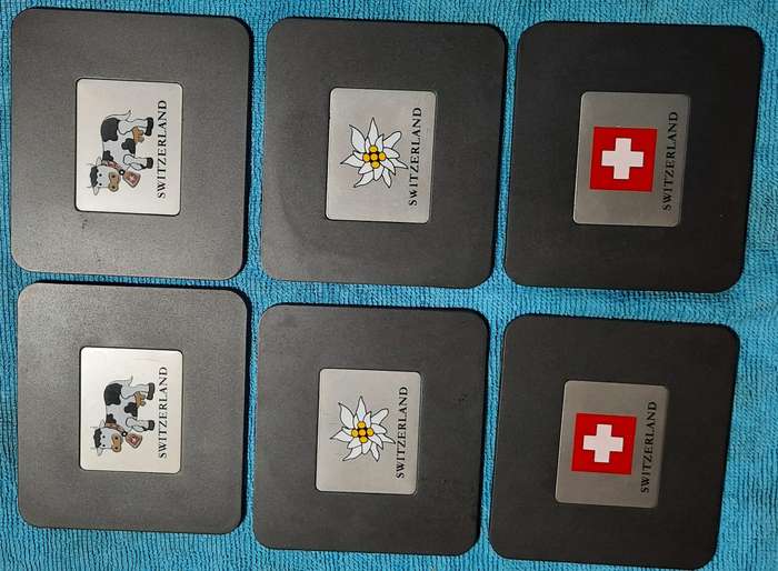 Swiss set of six Coasters