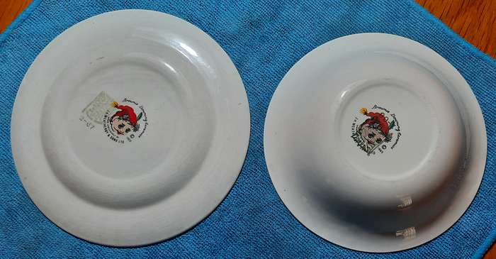 Set of Welsh plate one bowl see pictures Brownie Downing Ceramics 1965