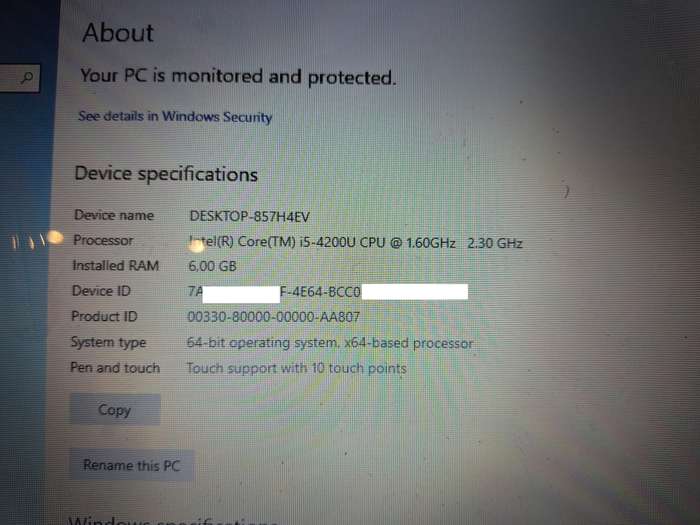 Toshiba P50T Touchscreen Laptop - 15-inch, i5, 6GB RAM, 240GB SSD
