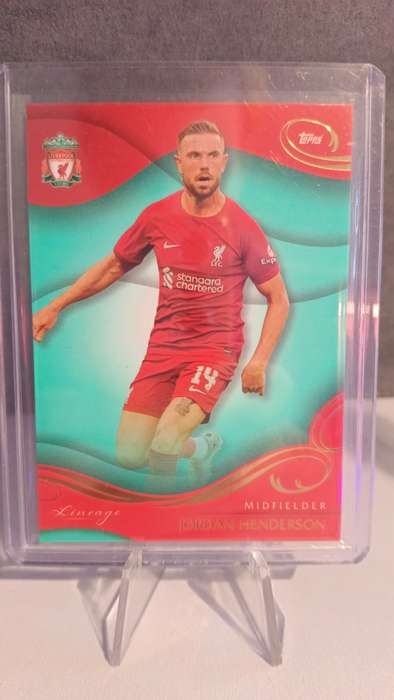 2023-2024 Topps Liverpool Lineage Jordan Henderson Teal #27 35/99