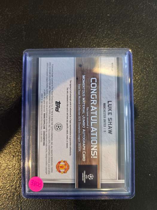 Luke Shaw - 23/24 Topps Museum Momentous Material Jumbo Auto 18/50