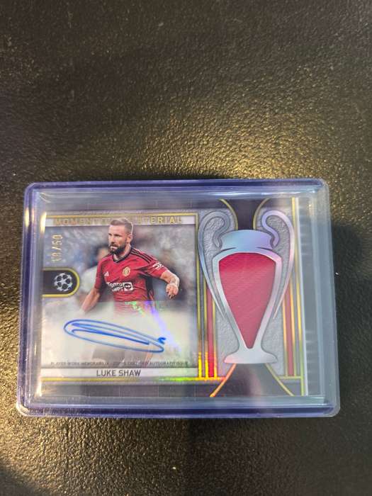 Luke Shaw - 23/24 Topps Museum Momentous Material Jumbo Auto 18/50