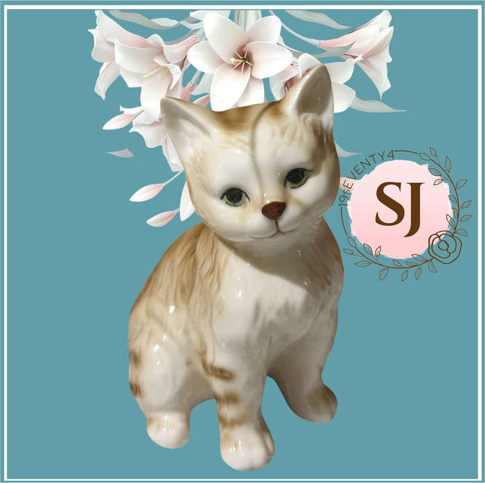 Vintage Kitty Bone China Ornament