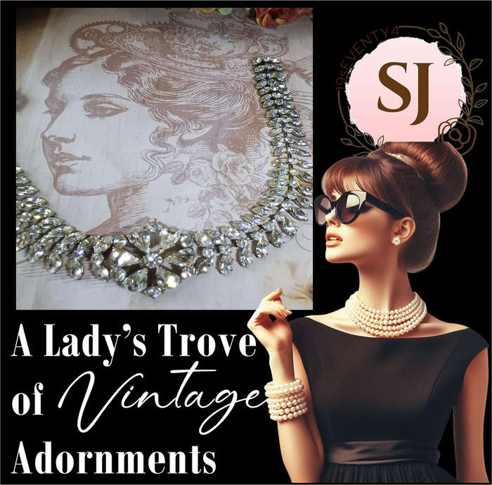 Vintage 1950's Rhinestone Necklace   | 16 |