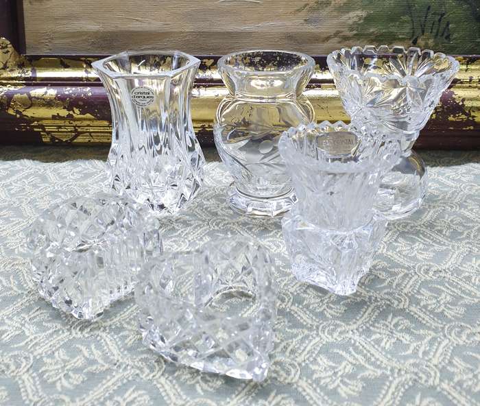 CRYSTAL VASES AND NAPKIN HOLDERS | JOB LOT UP FOR GRABS |