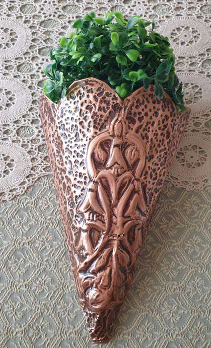 Vintage Copper Wall Flower Holder
