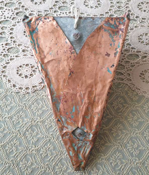 Vintage Copper Wall Flower Holder
