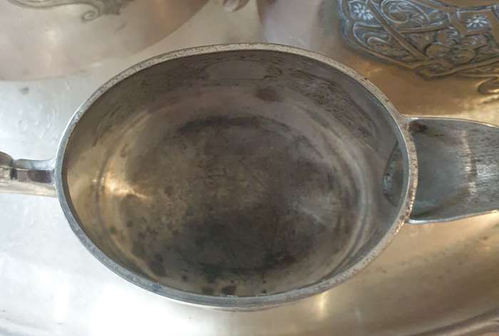 VINTAGE SILVER PLATED SET WITH TRAY | NEEDS A GOOD CLEAN |