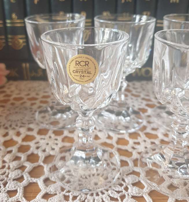 RCR Royal Crystal Rock 24% Lead Crystal Glasses Set of 5