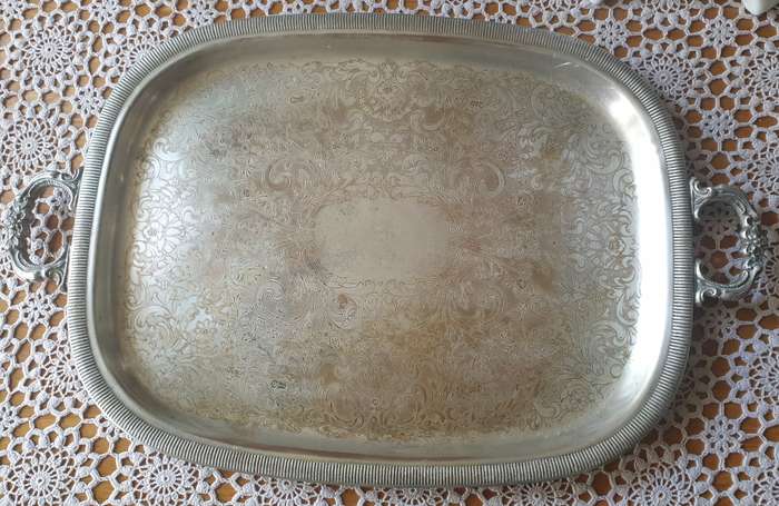 SILVER PLATED TRAY | WELL USED |