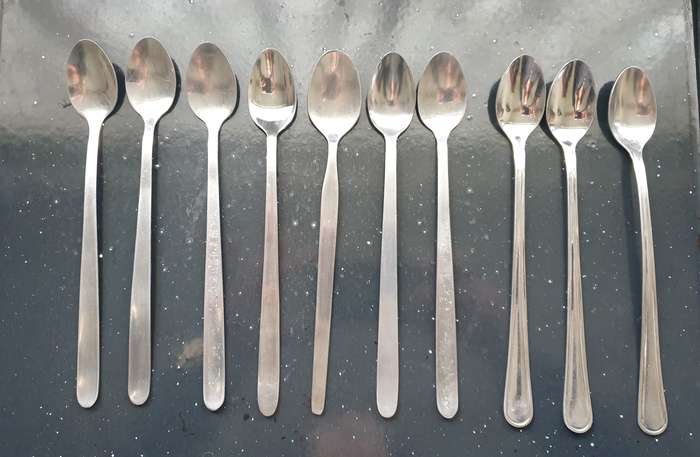 STAINLESS STEEL MILKSHAKE SPOONS