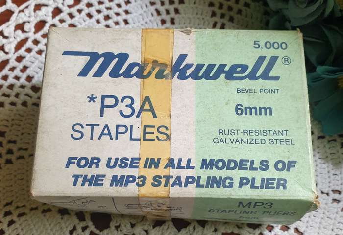MARKWELL P3A 1/4" (6mm) Staples