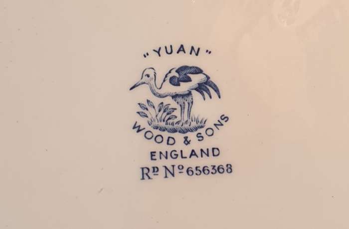 Wood & Sons "Yuan" Blue and White china Wall Plate