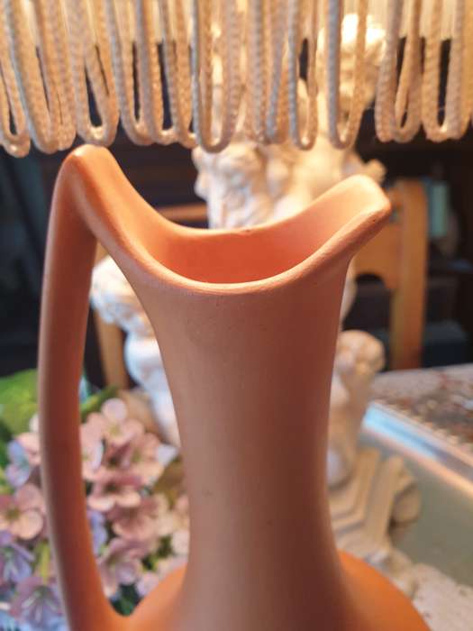 Vintage Estalagem de Cruzeiro TerraCotta Handled Pitcher - Art Deco Flair