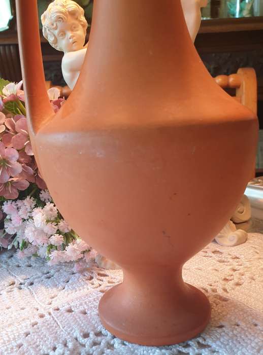 Vintage Estalagem de Cruzeiro TerraCotta Handled Pitcher - Art Deco Flair