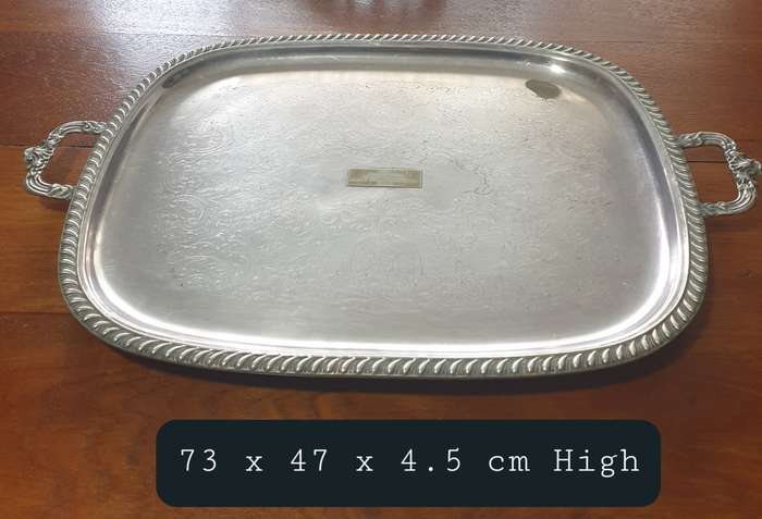 HUGE SILVER PLATED TRAY