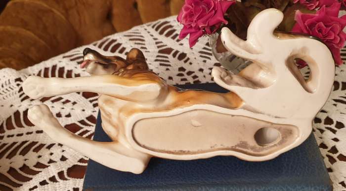 Vintage German Shepherd Dog Figurine, Andrea by SADEK, Porcelain Dog Statue, Large German Shepherd,